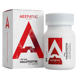 Halotestin 10 mg Aesthetic Labs Fluoxymesterona 60 cápsulas para fuerza y definición muscular