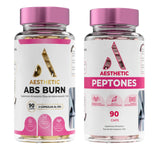 Kit Aesthetic Body: Aesthetic Abs Burn + Aesthetic Peptones – Suplementos para quemar grasa, tonificar glúteos y fortalecer piernas. Envío gratis en México.