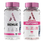 Kit Glúteos & Piel: Aesthetic RENUE + Aesthetic Peptones – Suplementos para firmeza de glúteos, tonificación muscular y piel hidratada. Envío gratis en México.