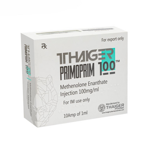 Primoprim 100 Primobolan inyectable de Thaiger Pharma para definición limpia, masa magra, estética corporal y ciclos avanzados sin retención.