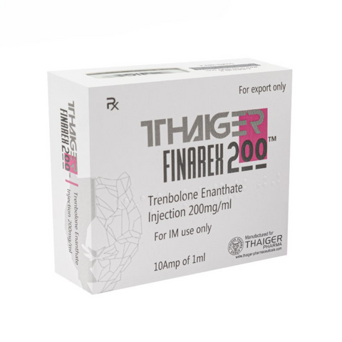 Finarex 200 Trembolona Enantato inyectable de Thaiger Pharma para ciclos avanzados de volumen, fuerza, definición y transformación física completa.