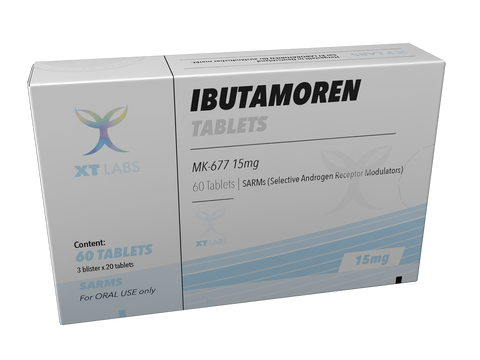 Ibutamoren MK-677 XT Labs 15 mg 60 tabletas – SARM para aumentar GH, masa magra y recuperación natural. Suplemento avanzado disponible en AestheticPharmaMX México